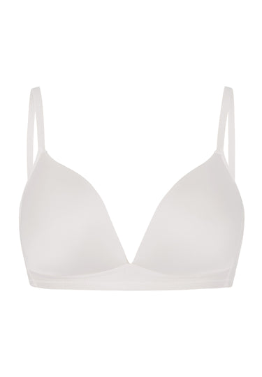 71071 Satin Deluxe Soft Cup Bra - 102 Off White